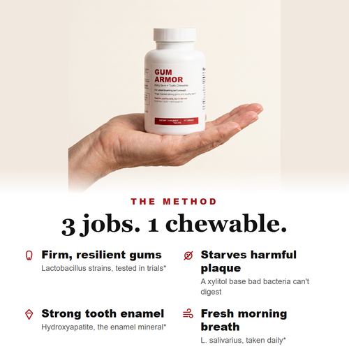Gum Armor method: 3 jobs, 1 chewable