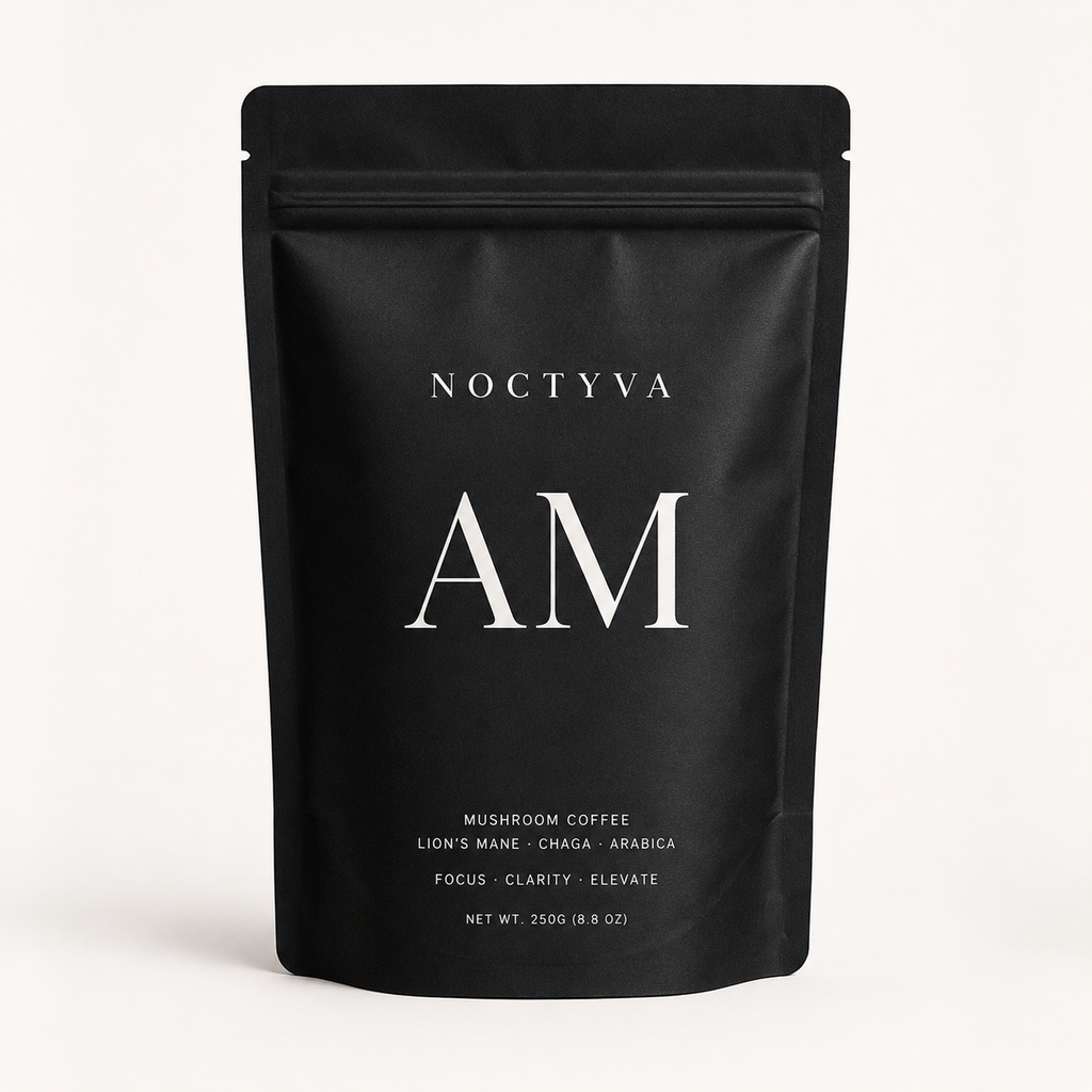NOCTYVA AM Mushroom Coffee bag, front view