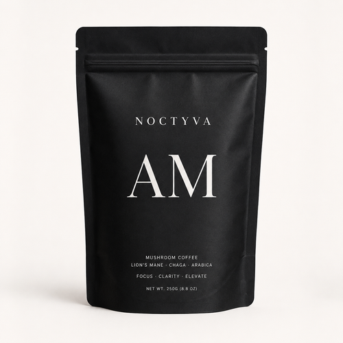 NOCTYVA AM Mushroom Coffee bag, front view