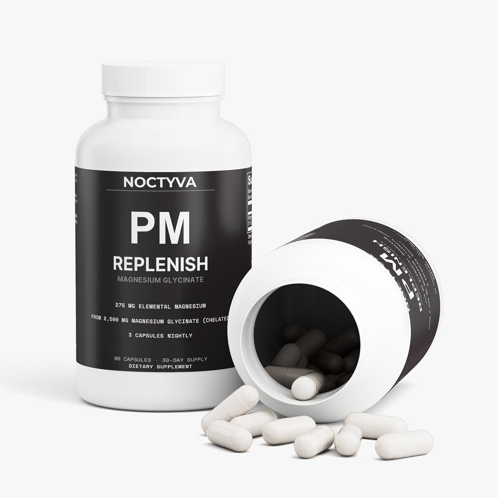 NOCTYVA PM REPLENISH bottle with capsules spilled